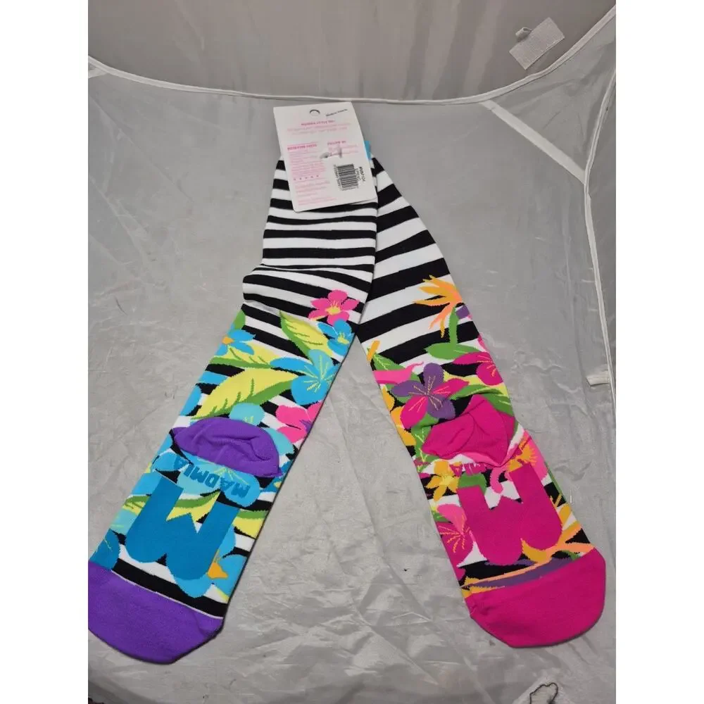 💥 Madmia Women's Sloth Flamingo Knee High Socks NWT A3